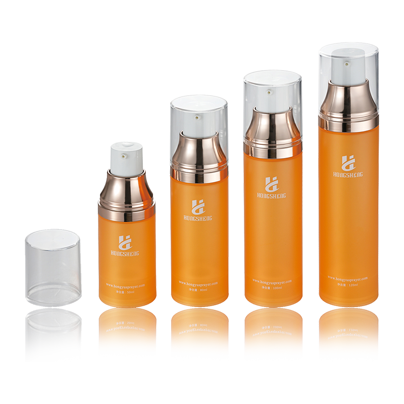 50ML-120ML Orange Airless Press-Pumpflasche-HS-017D