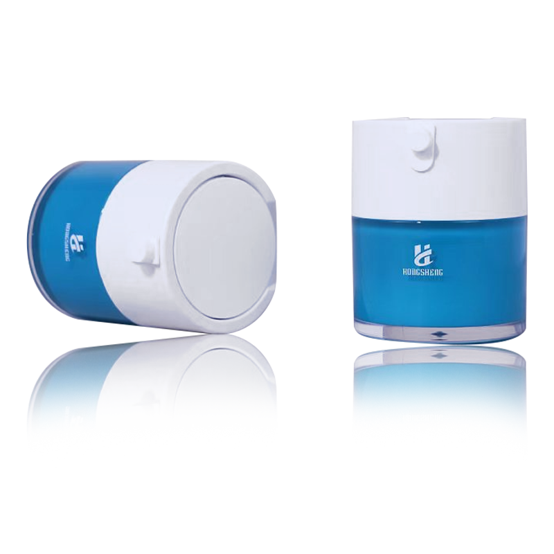 HS-036 Blau 30G 1oz Kunststoff-Acryl-Kosmetikdose Cremebehälter Kunststoff-Serumglas für Kosmetik und Hautpflege